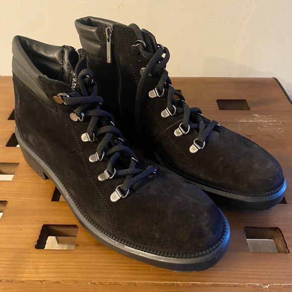 LEATHER LACE UP BOOTS brand new size 9 1/2 - Picture 4 of 6